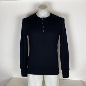 John Varvatos Collection Men's SZ M Long Sleeve  Knit Henley Shirt Sweater